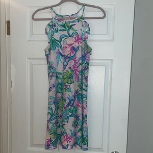 Lilly Pulitzer Floral Mini Dress - Pink, Green, Blue